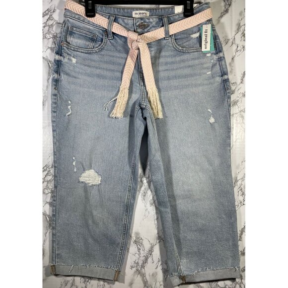 M Jeans by Maurices Womens Mid Rise 21" Straight Crop Jeans Size 10 Original Fit - Picture 1 of 5